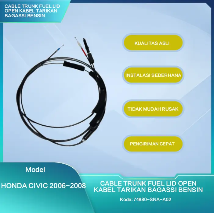 Cabletrunk Fuel LID Open Kabel Tarikan Bagasi Bensin HONDA CIVIC 2006-2008