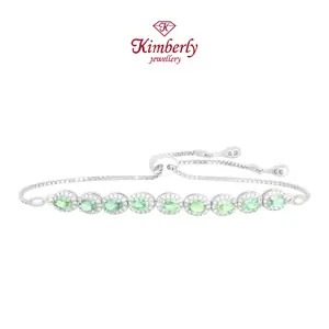 Gelang Berlian Batu Green Sapphire Serut KBE1128284 -KimberlyJewellery