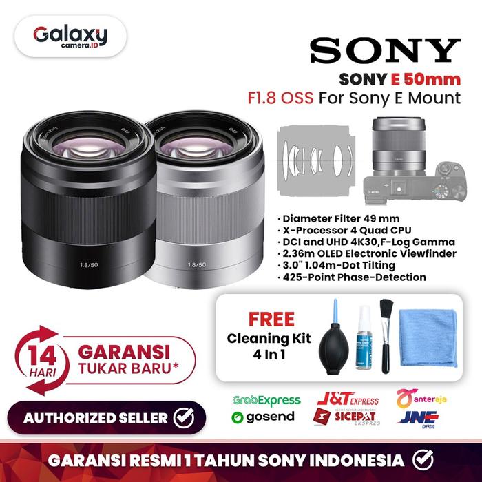 Gambar Lensa Sony E 50mm F/1.8 OSS dari Galaxy Camera Kota Tangerang Tokopedia