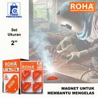 Gambar ROHA MAGNETIC WELDING HOLDER | Magnetic Las 2" Set of 4 dari Toko Perkakasku Os Kota Administrasi Jakarta Pusat 1 Tokopedia
