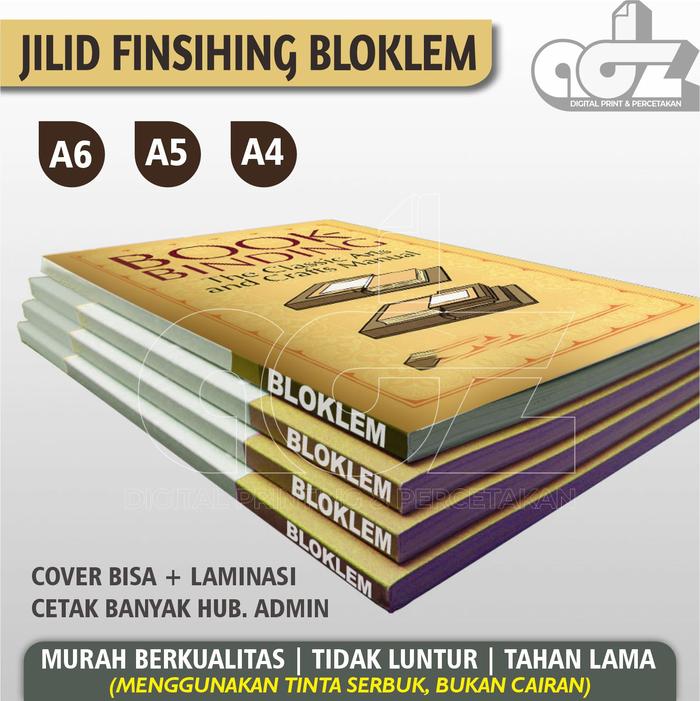 Jual Finishing Jilid Buku Bloklem Panas A5 / A4 + Cetak Cover di ...