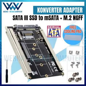 Adapter Konverter mSATA & M.2 NGFF B+M KEY SSD to 2,5" SATA III