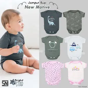 Jumper Bayi BCS-178 Jumpsuit Bayi Baru Lahir 3-6 Bulan Set Baju Bayi