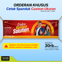 Gambar Spanduk Flexi / Cetak Spanduk / Banner / Backdrop Custom - Lubang Pojok2 dari Revo Print Shop Kota Tangerang Selatan 1 Tokopedia