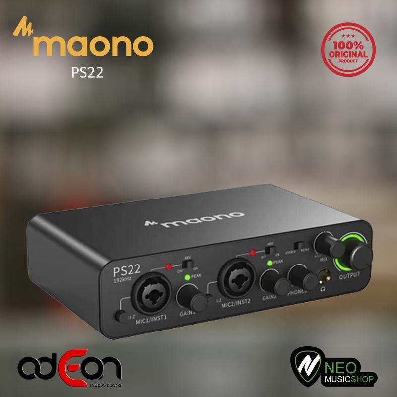 MAONO PS22 PS 22 Audio Interface Recording Live Streaming Gaming Soundcard - BLACK 0