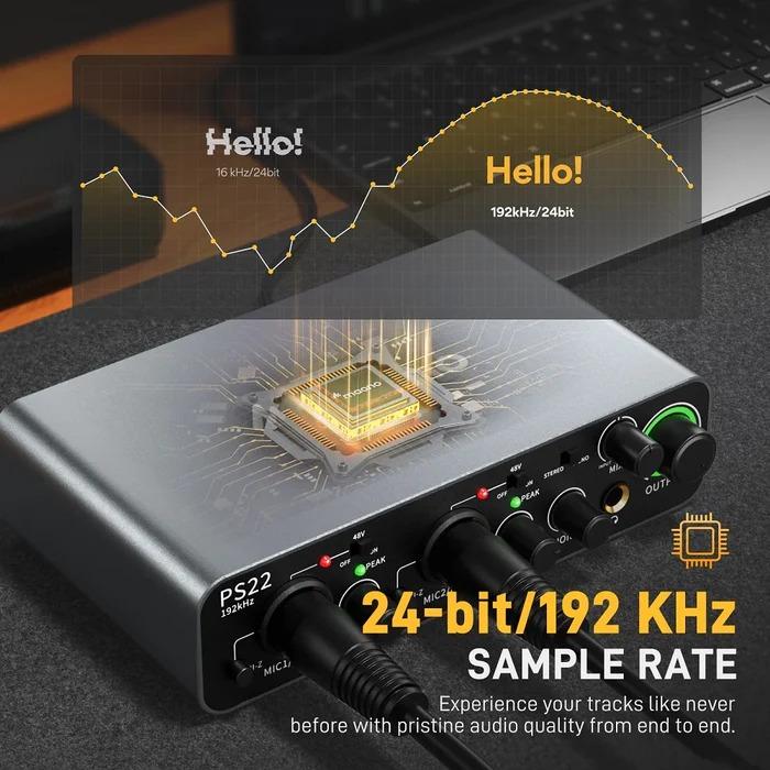 MAONO PS22 PS 22 Audio Interface Recording Live Streaming Gaming Soundcard - BLACK 7