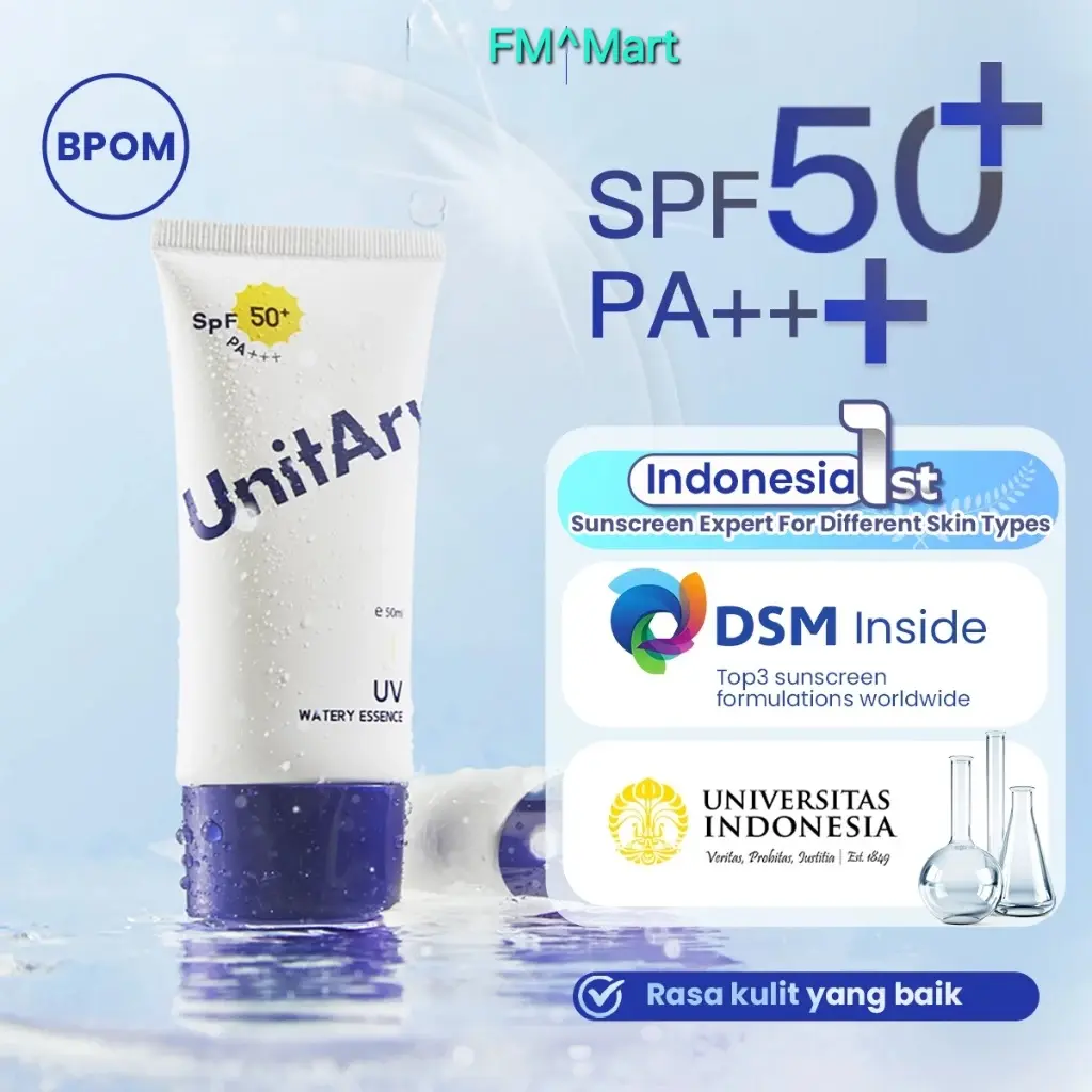 UNITARY Watery Essence Oil Control SPF 50+ PA++++ | For Oily Control | Skin Hydrating & Revitalizing Berminyak Facial Wajah