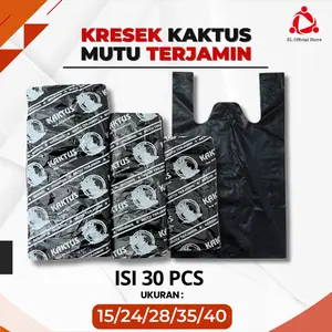 Kantong Kresek Hitam Ekonomis TIPIS,15/24/28/35/40, Kantong Plastik Packing ,T Shirt Bag