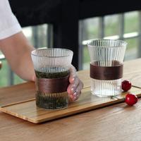Gambar Gelas Kopi Kaca 300ml Wood Japanese Style dari Viv Coffee Kota Administrasi Jakarta Barat 2 Tokopedia