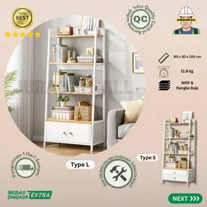 RAK RUANG TAMU/RAK SUSUN BUKU/RAK RUANG TENGAH/RAK MINIMALIS-2 LEMARI
