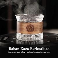 Gambar Gelas Kopi Kaca 130ml Wood Japanese Style dari Viv Coffee Kota Administrasi Jakarta Barat 4 Tokopedia