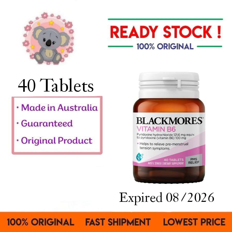 Blackmores Vitamin B6 Pereda Nyeri Haid Menstruasi PMS 40 tablet
