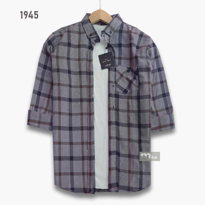 Gambar kemeja flanel lengan panjang kemeja kotak kotak kemeja cowok cod murah dari Mooddays Kota Tangerang Selatan Tokopedia