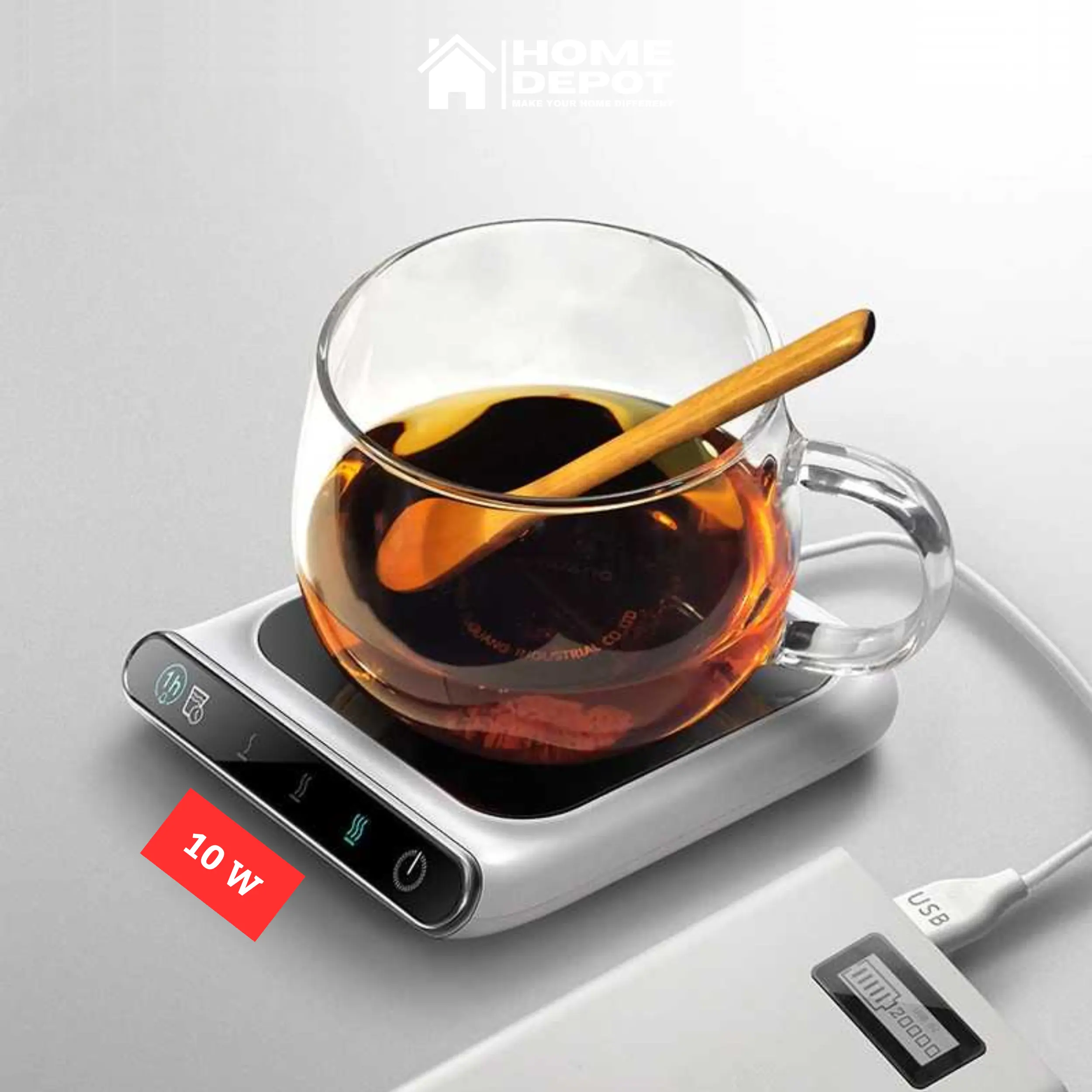 Tatakan Gelas Pemanas Elektrik USB Portable Teapot Heating 10W