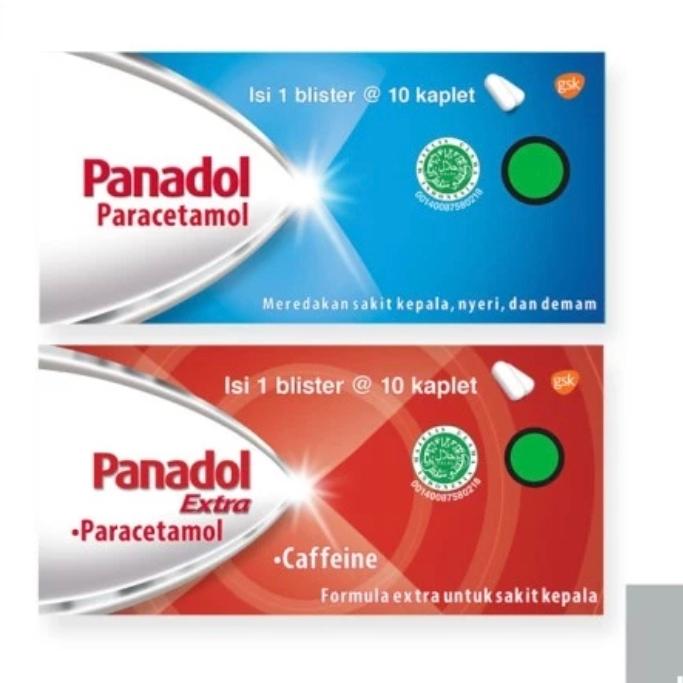 Panadol biru/panadol merah 1 strip 10 kaplet
