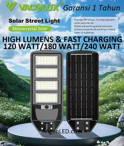 VACOLUX Lampu Jalan PJU LED Solar Cell 120W 180W 240W Panel Surya SOROT 120 180 240 W WATT SolarCell SUPER