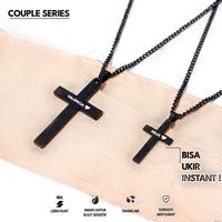 Gambar Kalung Salib Black Couple Worthy / SALIB HITAM STAINLESS STEEL dari Jeloof Jakarta Barat 1 Tokopedia