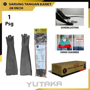 SARUNG TANGAN KARET YUTAKA sandblasting 28 Hitam Tebal