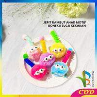 Gambar [COD] RB C1067 Jepit Rambut Anak Fluffy Bulu Lembut Motif Boneka Lucu - BIRU MUDA  dari RB TOYS AND TECHNOLOGY Kab. Tangerang 3 Tokopedia