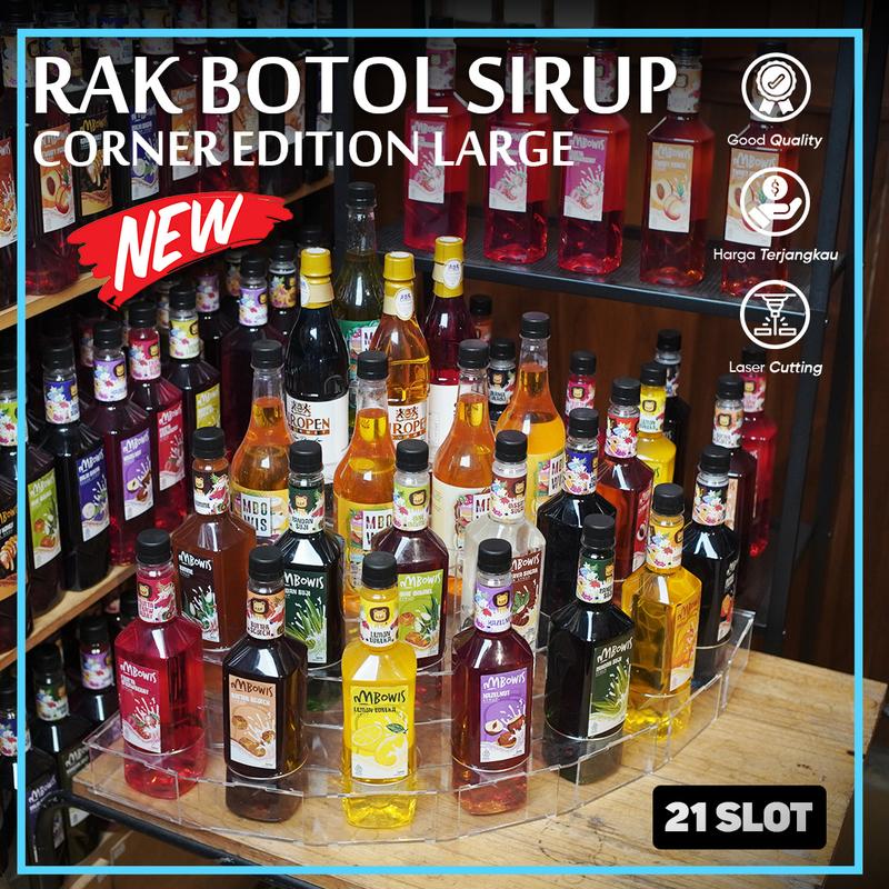 Rak Botol Sirup Akrilik Corner Edition Large Isi 21 - Shop | Tokopedia