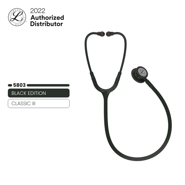 Gambar 3M Littmann Classic III Stethoscope / Stetoskop - SPECIAL BLACK EDITION 5803 dari Littmann Official Store Kab. Bogor Tokopedia