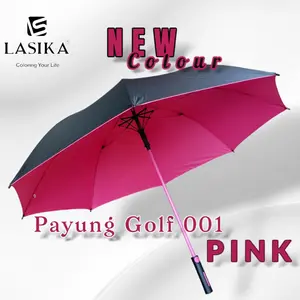 Payung Besar jumbo Golf rangka jari fiber bahan Nylon anti Uv
