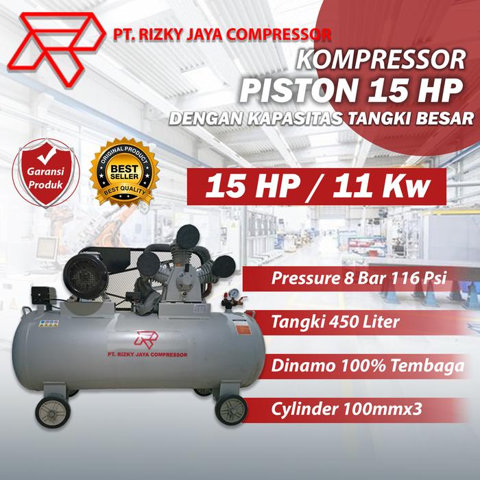 Promo RJC Kompresor piston 15 HP compresor angin 11 Kw RJC 15hp 11kw ...
