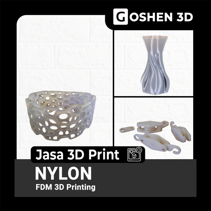 Gambar Jasa cetak 3d print - Material Nylon dari Goshen 3D Kab. Sidoarjo Tokopedia