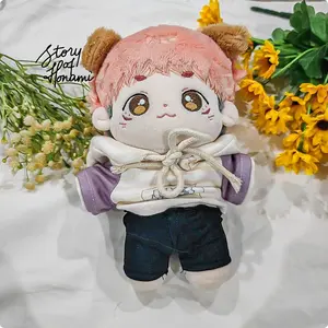 KUROI PANTS - CELANA DOLL 20 CM SET POLOS HITAM ATASAN CASUAL KPOP COTTON