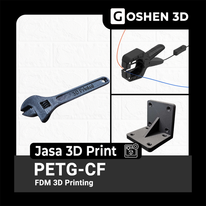 Gambar Jasa cetak 3d print - Material PETG-CF dari Goshen 3D Kab. Sidoarjo Tokopedia