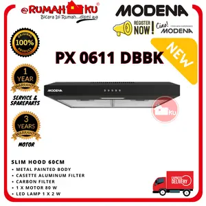 Modena Cooker Hood Slim PX 0611 DBBK 60cm