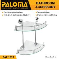 Gambar PALOMA BAP 1827 Rak Kaca Sudut Tempat Sabun Susun Dinding Kamar Mandi dari GERAI KUNCI KERAN HARDWARE Kota Administrasi Jakarta Timur 3 Tokopedia