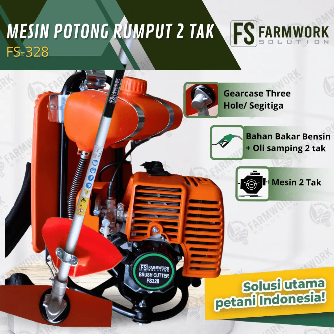 Mesin Potong Rumput Gendong 2 Tak FS328 Farmwork Solution  / Brush Cutter (FS) BG328
