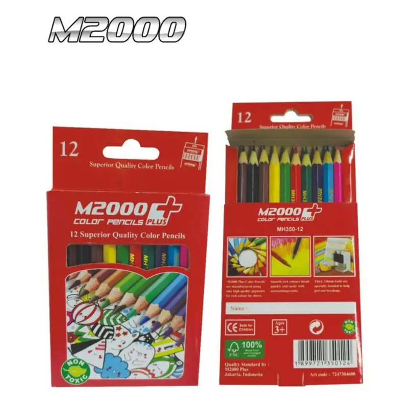 1 Set / 12 Warna  Pinsil Warna Montana TH-350 / Pensil Warna / Moencul 5