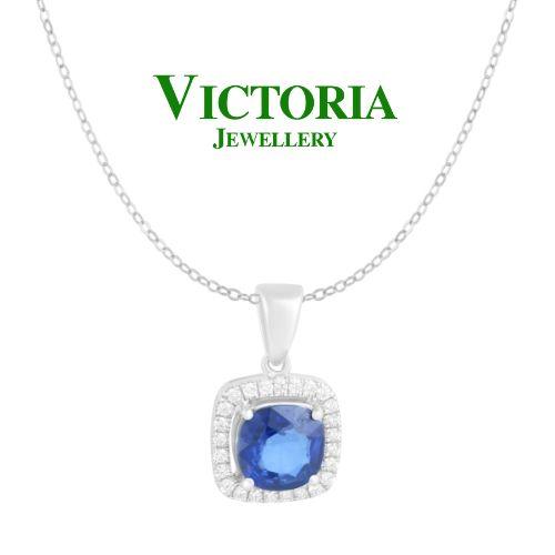 Gambar Liontin Berlian Batu Blue Sapphire VPD1129168 Victoria Jewellery dari Victoria Jewellery Online Kota Administrasi Jakarta Selatan Tokopedia