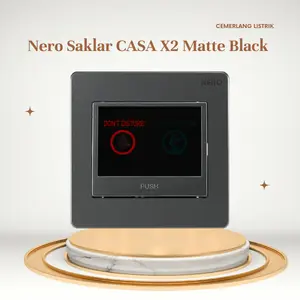 NERO Saklar Bel Hotel Entrance Bell + Message CASA X272-MB Matte Black