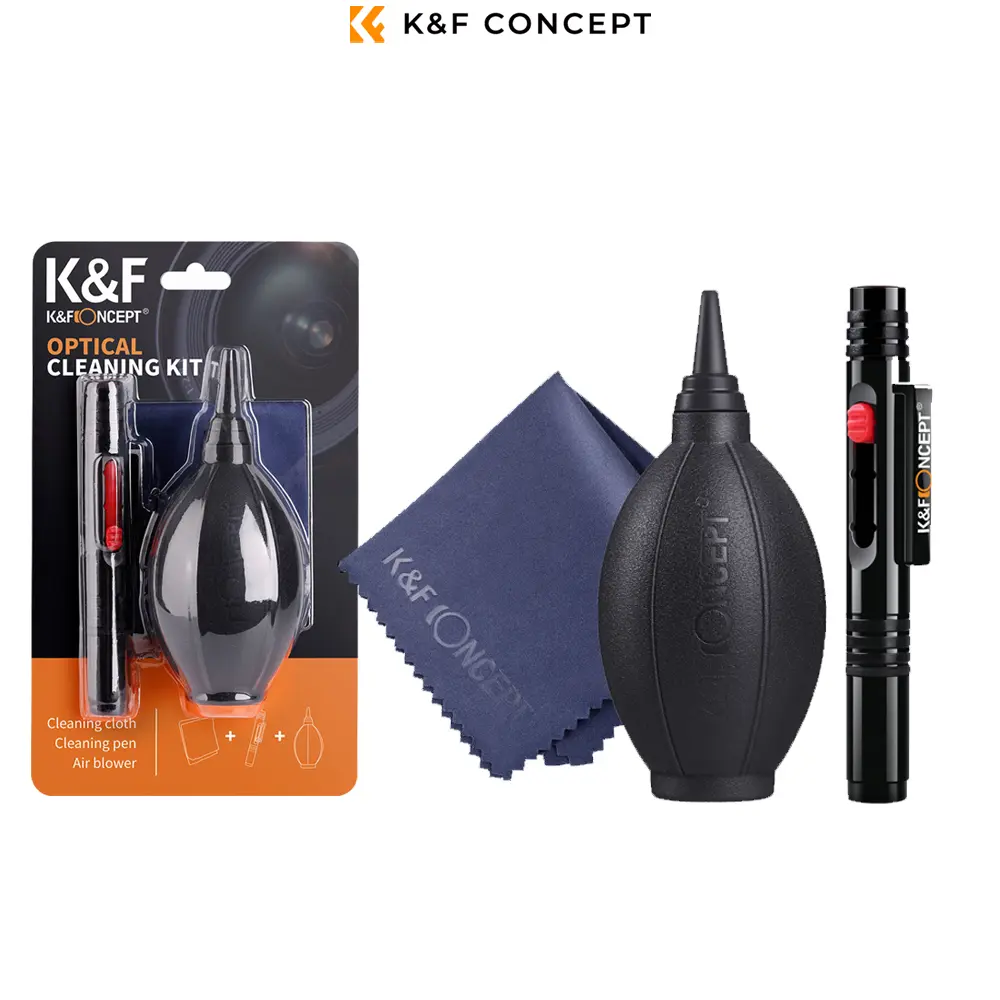 K&F Concept Cleaning Kit 3 in 1 Blower Lenspen Microfiber Cloth