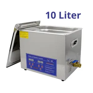 Mesin Ultrasonic Jewelry Glasses Cleaning Mesin Pembersih Perhiasan Ultrasonic Cleaner 10 Liter 240W Air Membersihkan Stainless