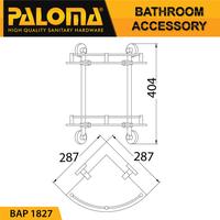 Gambar PALOMA BAP 1827 Rak Kaca Sudut Tempat Sabun Susun Dinding Kamar Mandi dari GERAI KUNCI KERAN HARDWARE Kota Administrasi Jakarta Timur 2 Tokopedia