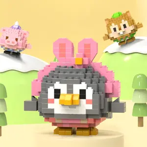 Mainan Balok Kartun Nano Block DIY Mainan Blok Susun Anak 3D Puzzle Boneka Kartun Daruma Telur