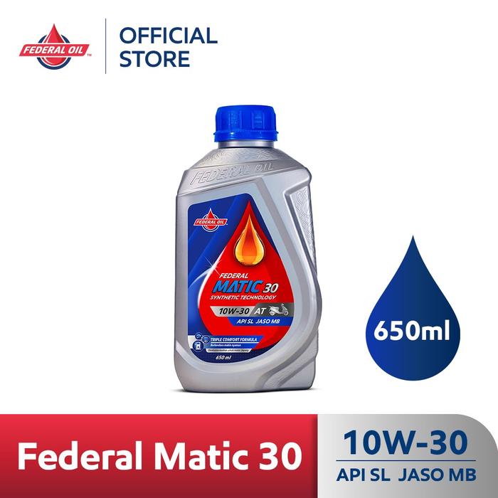 Gambar FEDERAL MATIC 30 10W-30 (0.65 Liter) dari Federal Oil Official Store Kota Administrasi Jakarta Utara Tokopedia