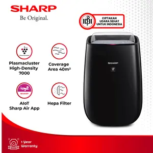 Sharp Air Purifier FP-J50Y-H Plasmacluster High Density Black 40m