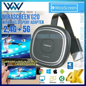 MIRASCREEN G20 HDMI WIRELESS DISPLAY ADAPTER 2.4G+5G SUPPORT 4K DONGLE