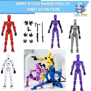 Dummy 13 Model kit Action Figure Robot Stick Warrior 30 titik artikulasi