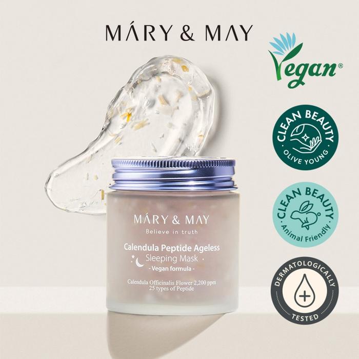 Gambar MARY & MAY Calendula Peptide Ageless Sleeping Mask 110g dari Style Korean Indonesia Kab. Tangerang Tokopedia