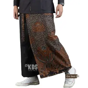 Sarung Celana Batik Solo Pria Katun Parisogan ALLSIZE Premium Dewasa Motif Hitam Muslim