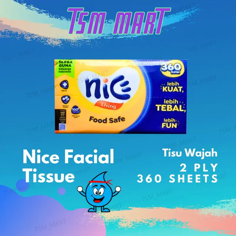 Tisu Wajah Facial Tissue Nice 180 Sheets 2 Ply 0