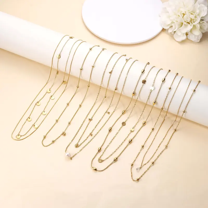 Fleur Body Chain Kalung Wanita Anti Karat Stainless Rantai Pinggang Celana Wanita 18k Gold Plated Aksesoris Fashion Wanita Korea 1