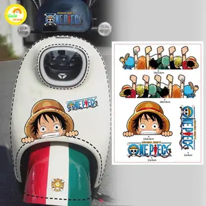 One Piece Stiker Kendaraan Listrik One Piece Stiker Baterai Mobil Stiker Helm Stiker Dekoratif Kendaraan Listrik Cutting Mobil Listrik Keren Modifikasi Kartun Tubuh Lucu Dekorasi