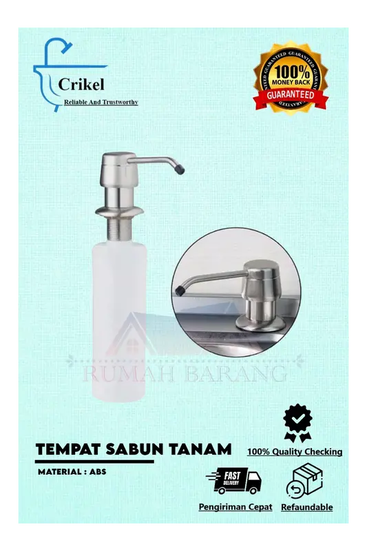 Soap dispenser Wastafel Kitchen sink Tempat sabun Tanam Bak cuci piring 1